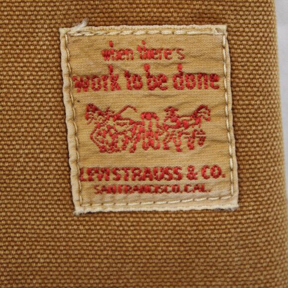LEVI'S RUST CANVAS DADDY WORK PANTS CARPENTER SIZE 34X32 S110782 OUTDOOR WEAR - Picture 8 of 10